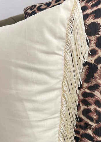 Nakışlı Bohem krem Dekoratif Yastık - Görsel 4