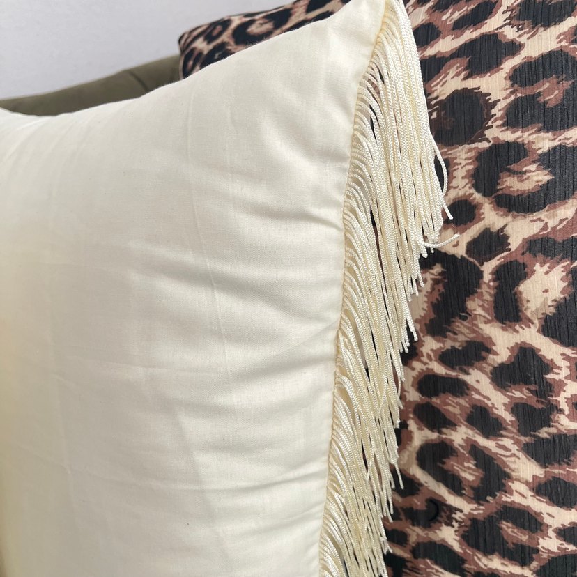 Nakışlı Bohem krem Dekoratif Yastık - Görsel 4