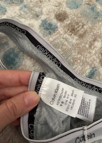 xs Beden Gri Calvin Klein Midi Kadın Külot