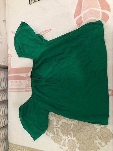 yesil omuz detay xxl bluz