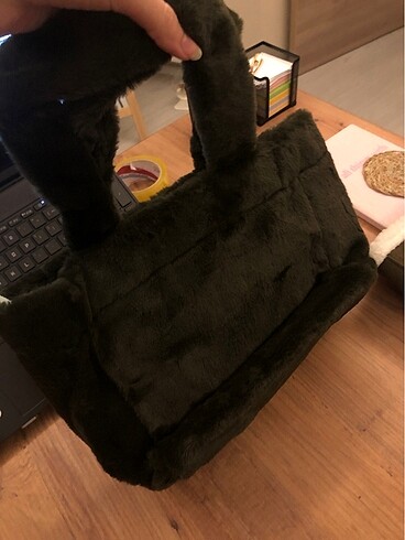 Boyner siyah yumusak kurk the tote bag