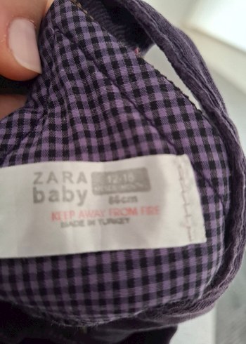 Kız Çocuk Mor V Yaka Düğmeli Askılı Elbise - Görsel 3