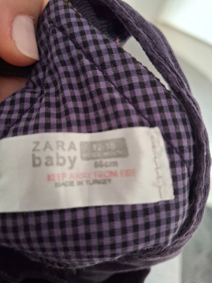 Kız Çocuk Mor V Yaka Düğmeli Askılı Elbise - Görsel 3