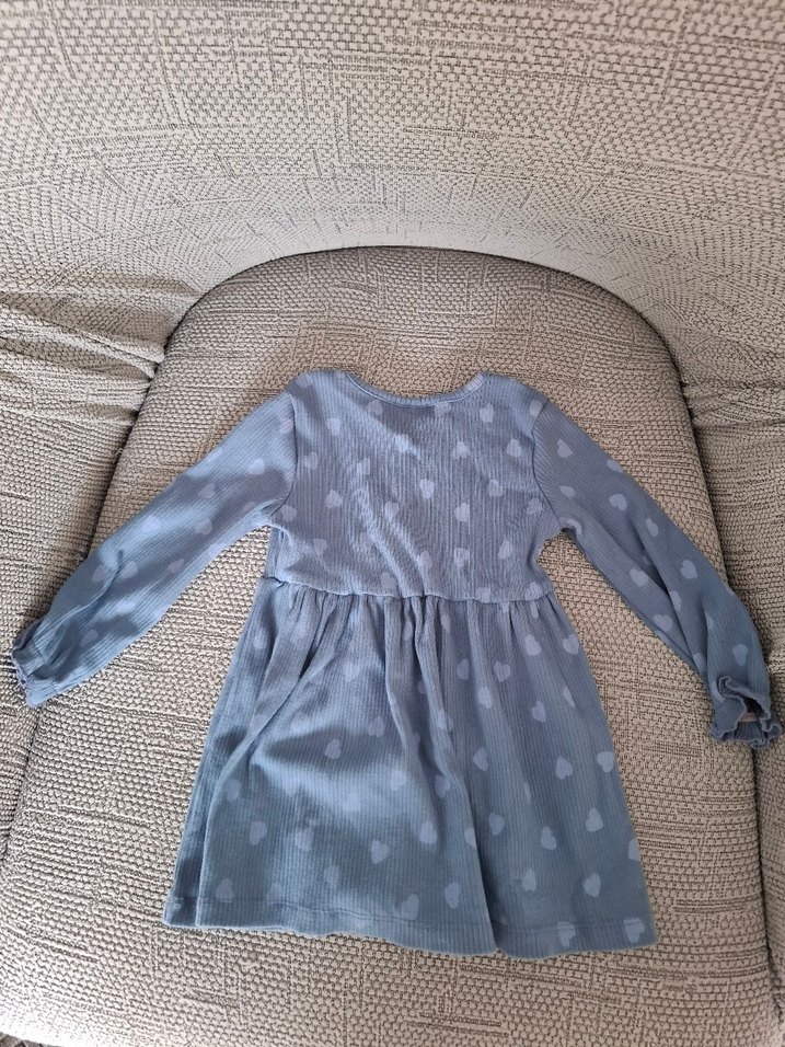 Uzun Kollu Gri Kız Elbisesi - Görsel 2