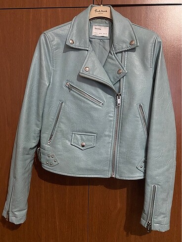 Bershka deri ceket-denim elbise