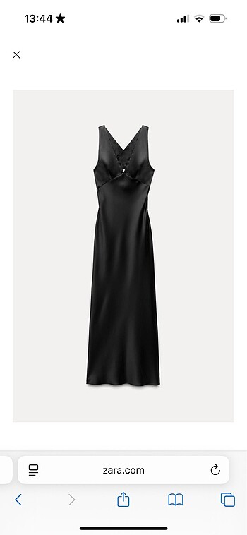 Zara saten elbise