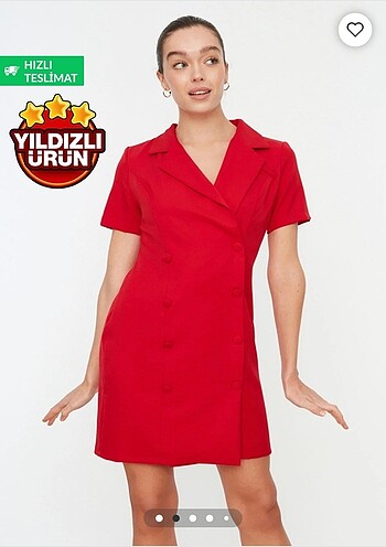 36 Beden kırmızı Renk Gömlek elbise