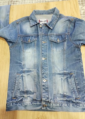 Diğer Mavi Düğmeli Kadın Denim Ceket
