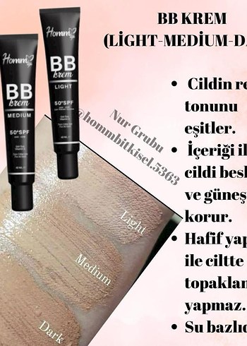 Homm Life BB Krem Light - Yoğun Kapatici - Görsel 2