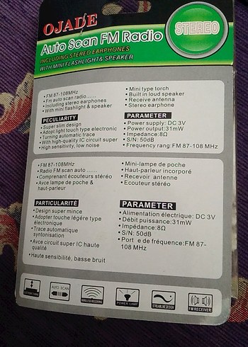 Sarı OJADE FM Radyo Kulaklık Seti - Görsel 3