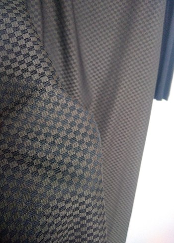 yeşil siyahDrapeli Uzun Kolsuz Elbise - Görsel 2