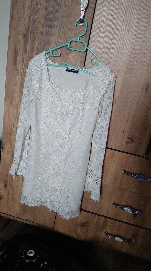 Dantel Detaylı Beyaz Bohem Uzun Kollu Bluz - Görsel 2