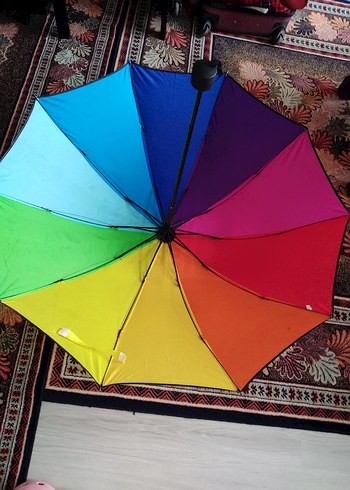 Renkli Pilili Kadın Şemsiye - Görsel 2