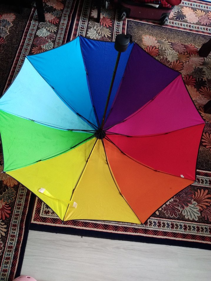 Renkli Pilili Kadın Şemsiye - Görsel 2