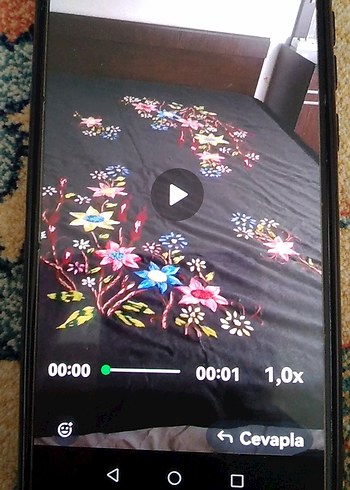 Renkli Nakışlı Bohem yatak örtüsü pike el işi - Görsel 4