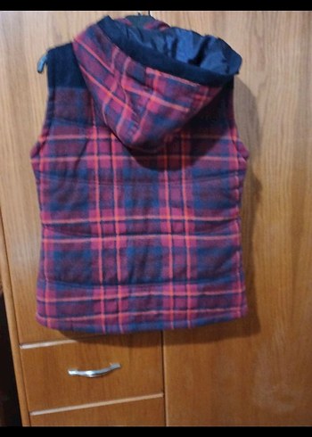 Düğmeli Bordo Kadın Yelek 15 16 yaş - Görsel 2