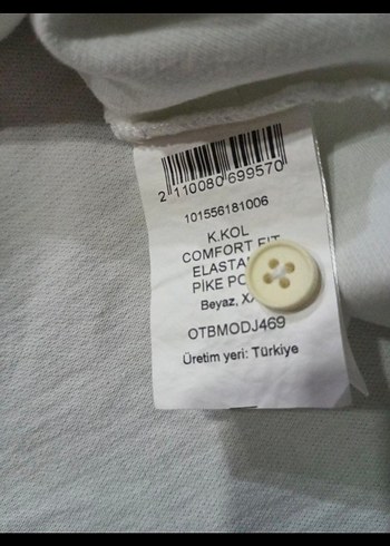 Düğmeli Beyaz Erkek Polo Tişört - Görsel 3