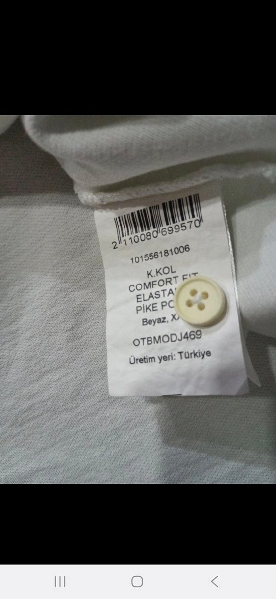 Düğmeli Beyaz Erkek Polo Tişört - Görsel 3