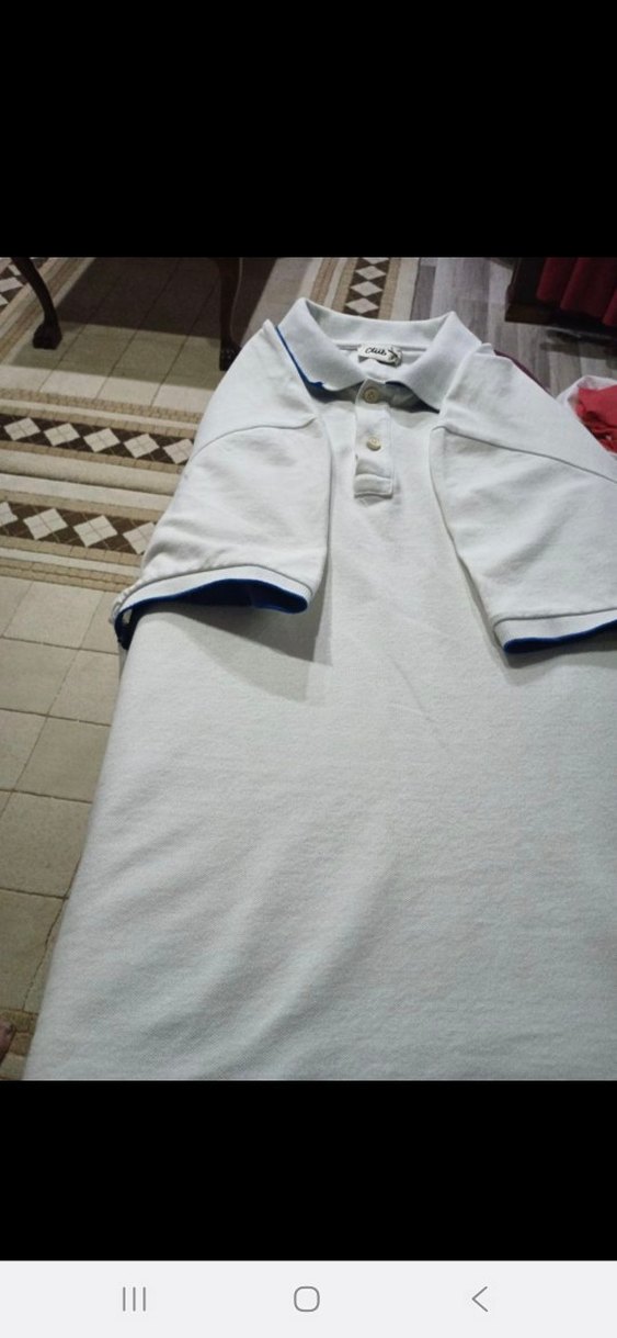 Düğmeli Beyaz Erkek Polo Tişört - Görsel 5