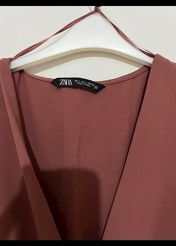 Kahverengi V Yakalı Uzun Kollu Tulum - Görsel 4