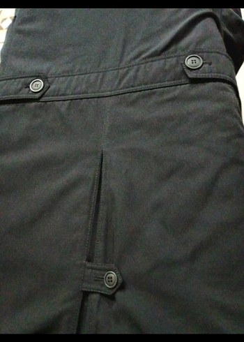 vakko Düğmeli Siyah Erkek Midi Ceket - Görsel 5