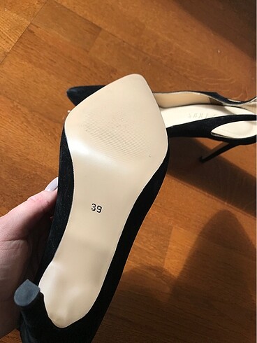39 Beden Le scarpe süet görünümlü topuklu ayakkabı