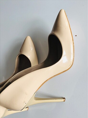 38,5 Beden ten rengi Renk Shoe tek marka ten rengi stiletto