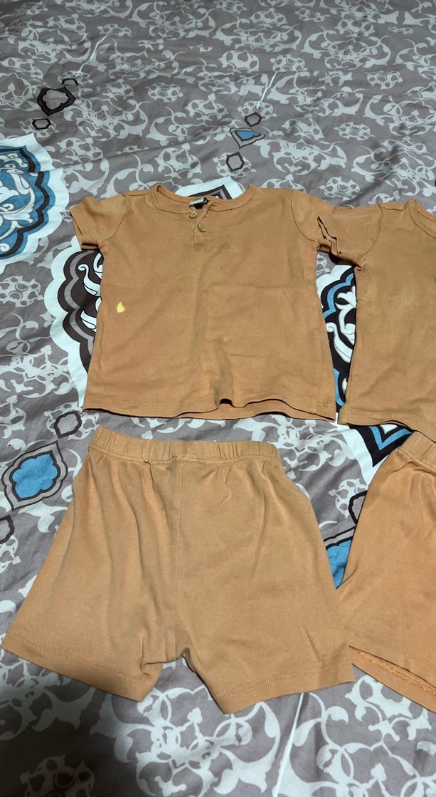 Kahverengi Bebek Erkek Kısa Kollu Pamuklu Takım 2 adet - Görsel 2