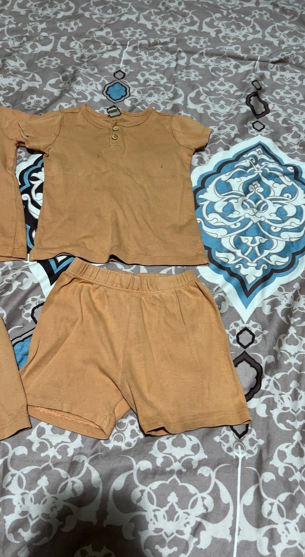 Kahverengi Bebek Erkek Kısa Kollu Pamuklu Takım 2 adet - Görsel 3