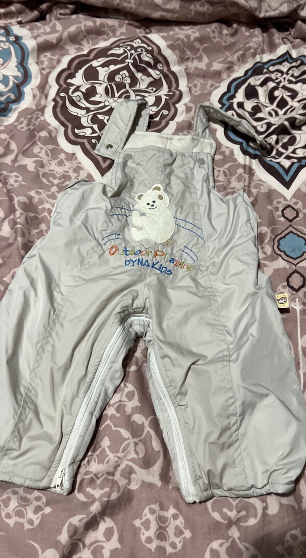 Gri Fermuarlı Erkek Bebek Kayak Tulumu 1 2 yas - Görsel 2