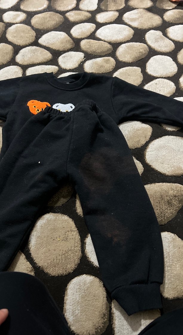 Nakışlı Siyah Bebek Takımı 1 yas - Görsel 4