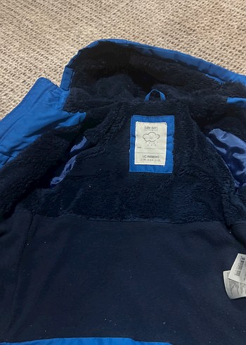 Erkek Çocuk Mavi Kapüşonlu Sıcak Mont 1 2 yas giyer - Görsel 4