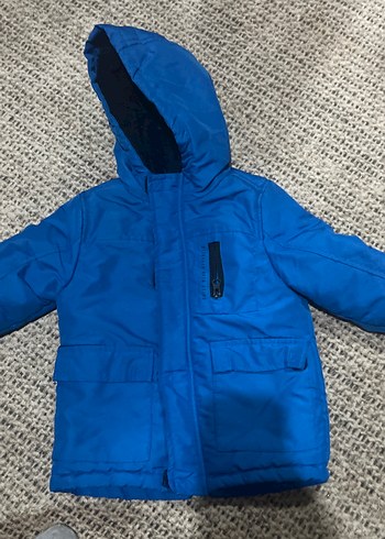 Erkek Çocuk Mavi Kapüşonlu Sıcak Mont 1 2 yas giyer - Görsel 2