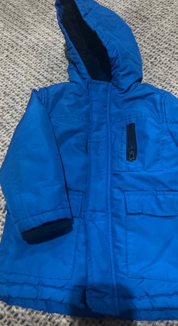 Erkek Çocuk Mavi Kapüşonlu Sıcak Mont 1 2 yas giyer - Görsel 3