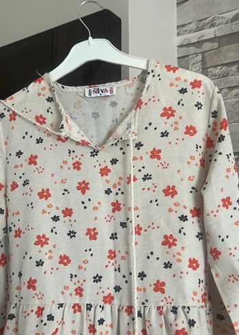 Pamuklu, Uzun, V Yaka, Baskılı Bohem Elbise - Görsel 2