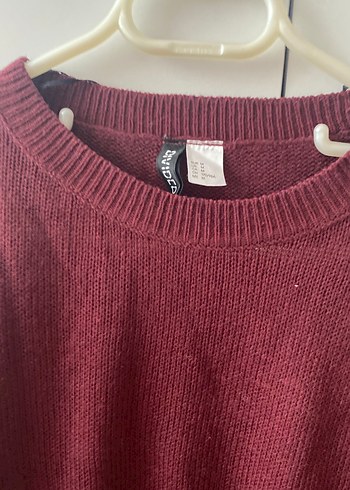 H&M Bordo Kadın Triko Basic Kazak