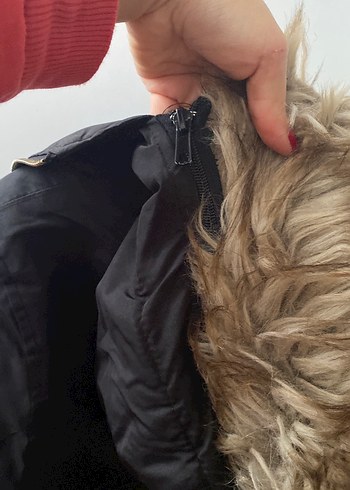 m Beden siyah Renk Fermuarlı Siyah Midi Kadın Mont