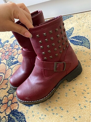32 Beden bordo Renk kız çocuk bot