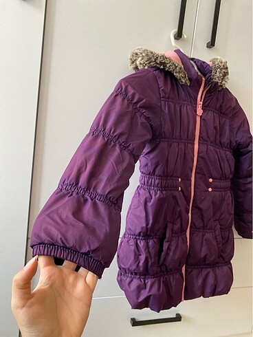 7 Yaş Beden mor Renk kız çocuk mont