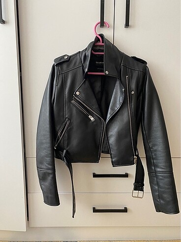 Pull and Bear siyah deri ceket