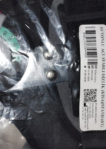 Ayarlanabilir Siyah Dizlik W515 Velcro Bantlı - Görsel 2