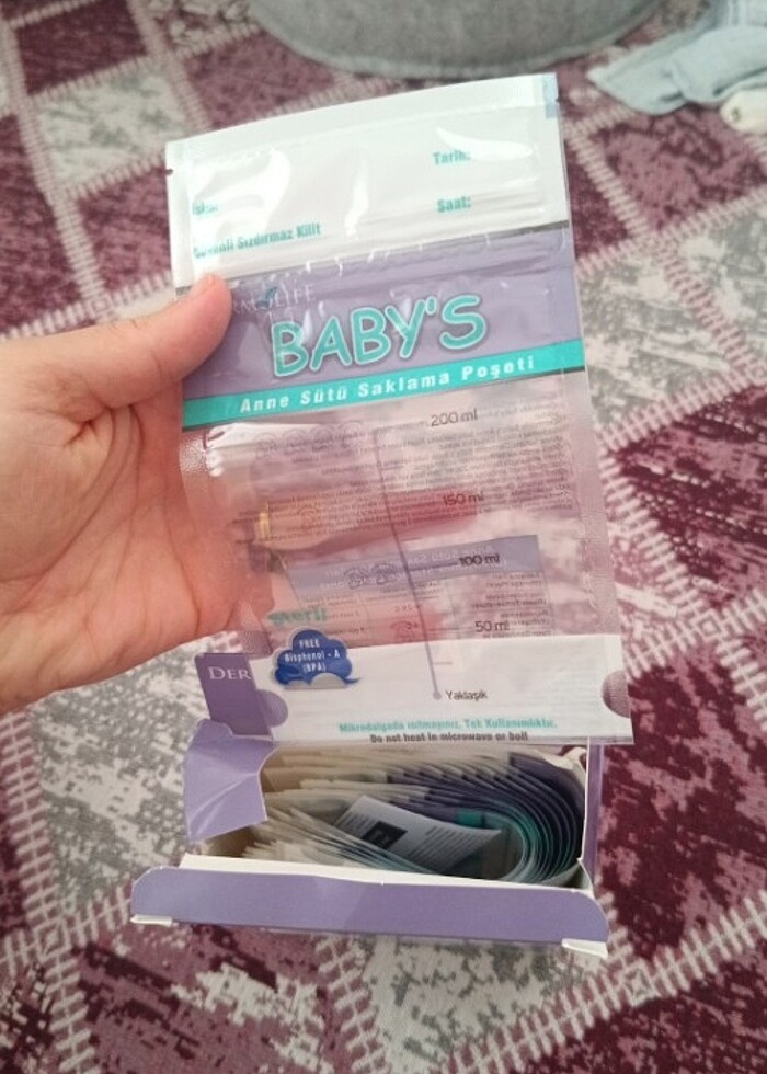 Anne sütü saklama poşeti - Görsel 2