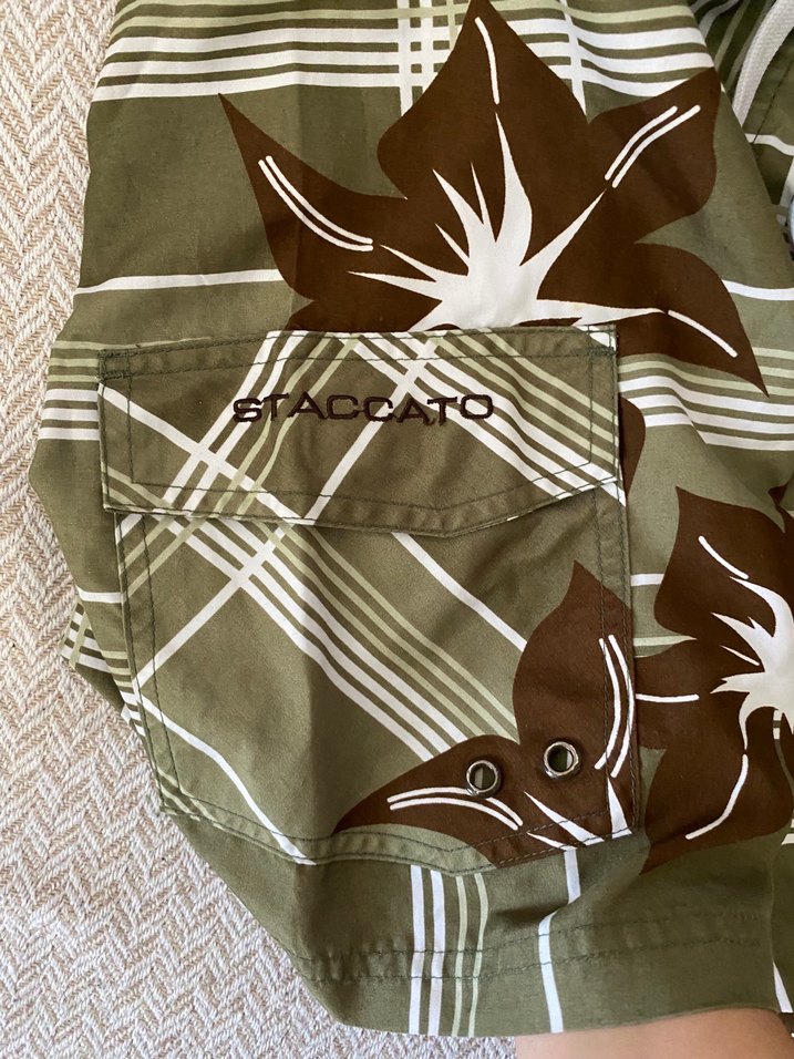 Bohem Tarzı Kahverengi Desenli Erkek Şort - Görsel 3