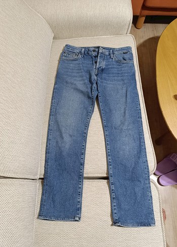 Mavi Jeans Düğmeli Erkek Mavi Denim Jean