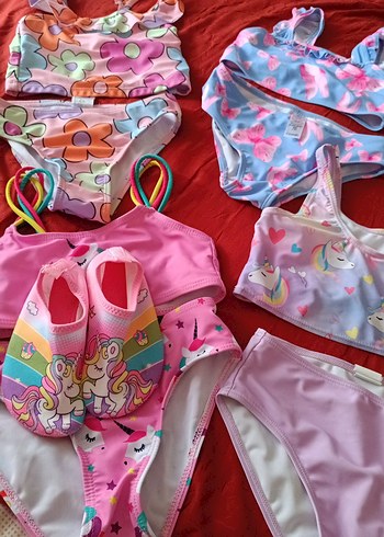 Primark Kızlar için Renkli Askılı Mayo ve Bikini Setleri