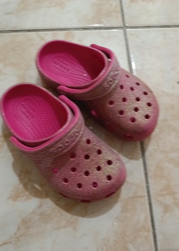 Kız Çocuk Pembe simli terlik