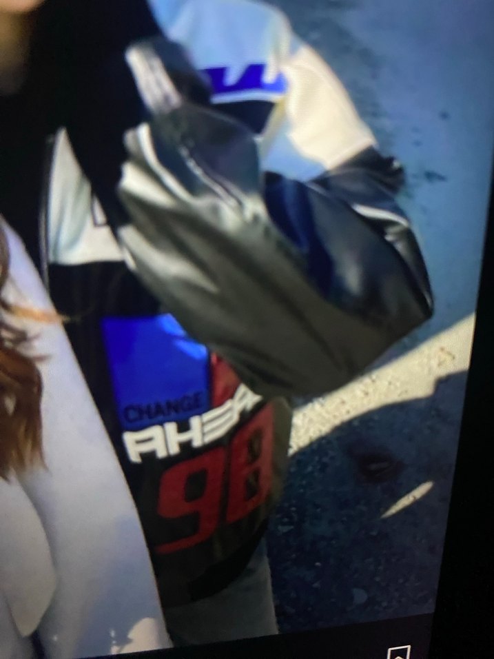 Yarış Baskılı Kadın Deri Ceket - Görsel 3