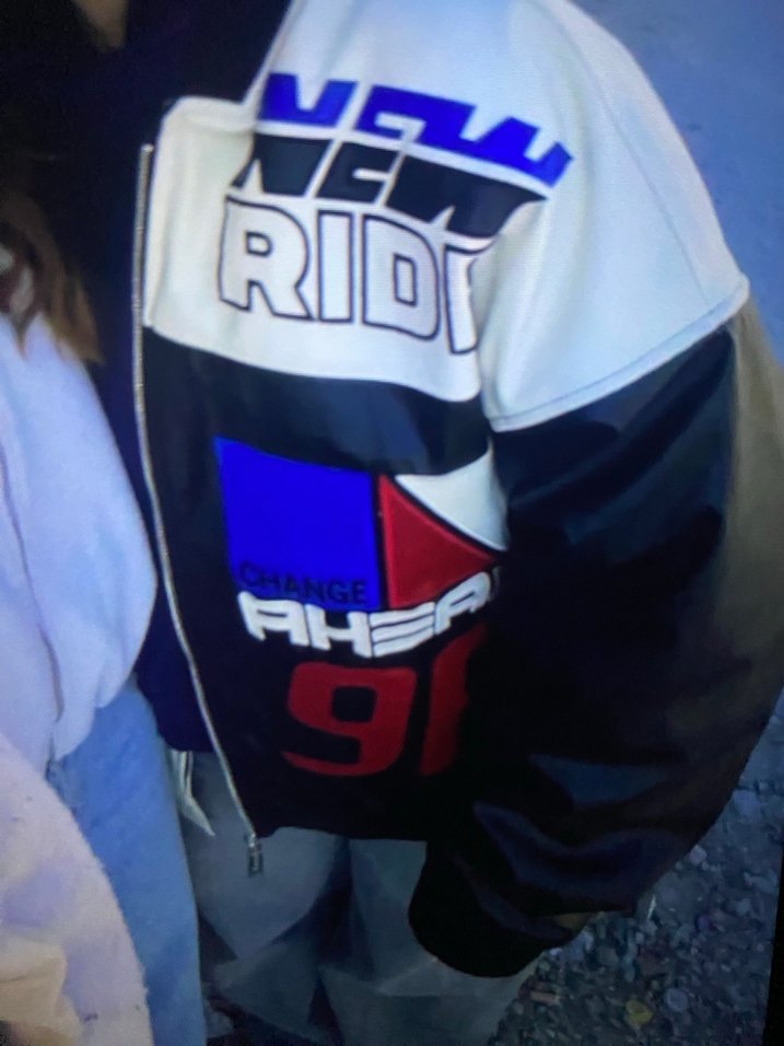 Yarış Baskılı Kadın Deri Ceket - Görsel 4