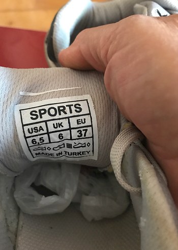 37 Beden gri Renk Gri Yüksek Topuklu Bağcıklı Kadın Spor Ayakkabı