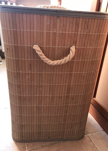 Kahverengi Parlak Bambu Sepeti